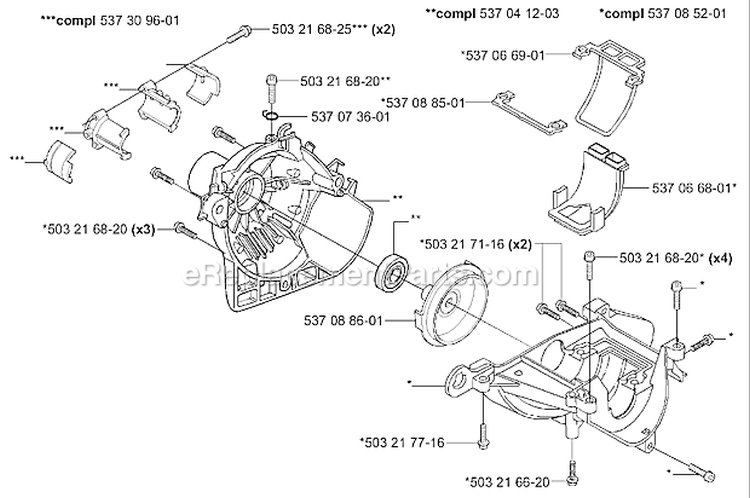 Page E Diagram and Parts List for 326 HE 3 X-Series 2004-01 Husqvarna Hedge Trimmer