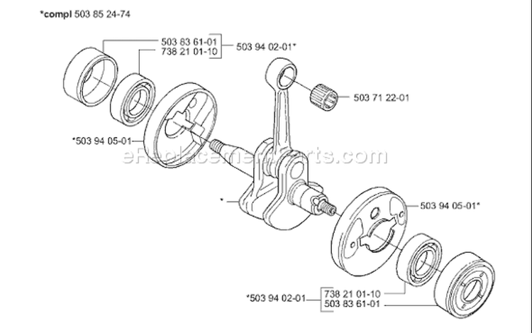 Page F Diagram and Parts List for 326HE4 326 HE 4 E-tech 2 -2001-09 Husqvarna Hedge Trimmer