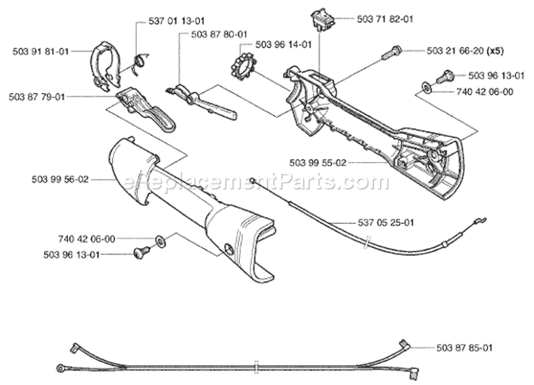 Page O Diagram and Parts List for 326 HE 4 X-Series 2003-01 Husqvarna Hedge Trimmer