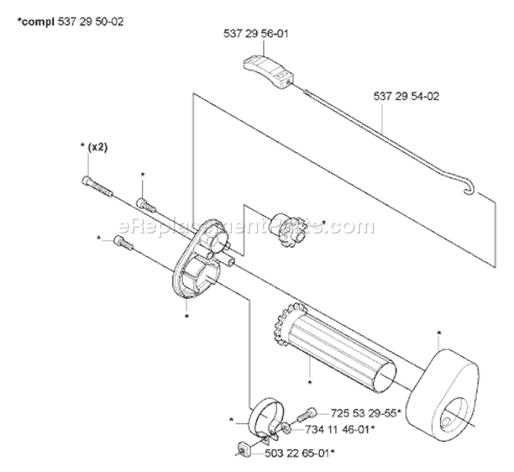 Page B Diagram and Parts List for 326 HE 3x 2005-10 Husqvarna Hedge Trimmer