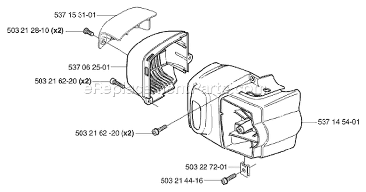 Page K Diagram and Parts List for 326 HS 75 X-Series 2002-01 Husqvarna Hedge Trimmer