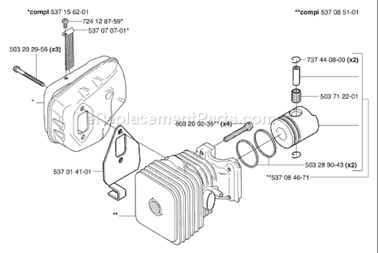 Page L Diagram and Parts List for 326 HS 75 X-Series 2002-01 Husqvarna Hedge Trimmer