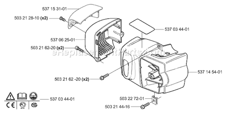 Page D Diagram and Parts List for 326 HS 75 X-Series 2003-01 Husqvarna Hedge Trimmer
