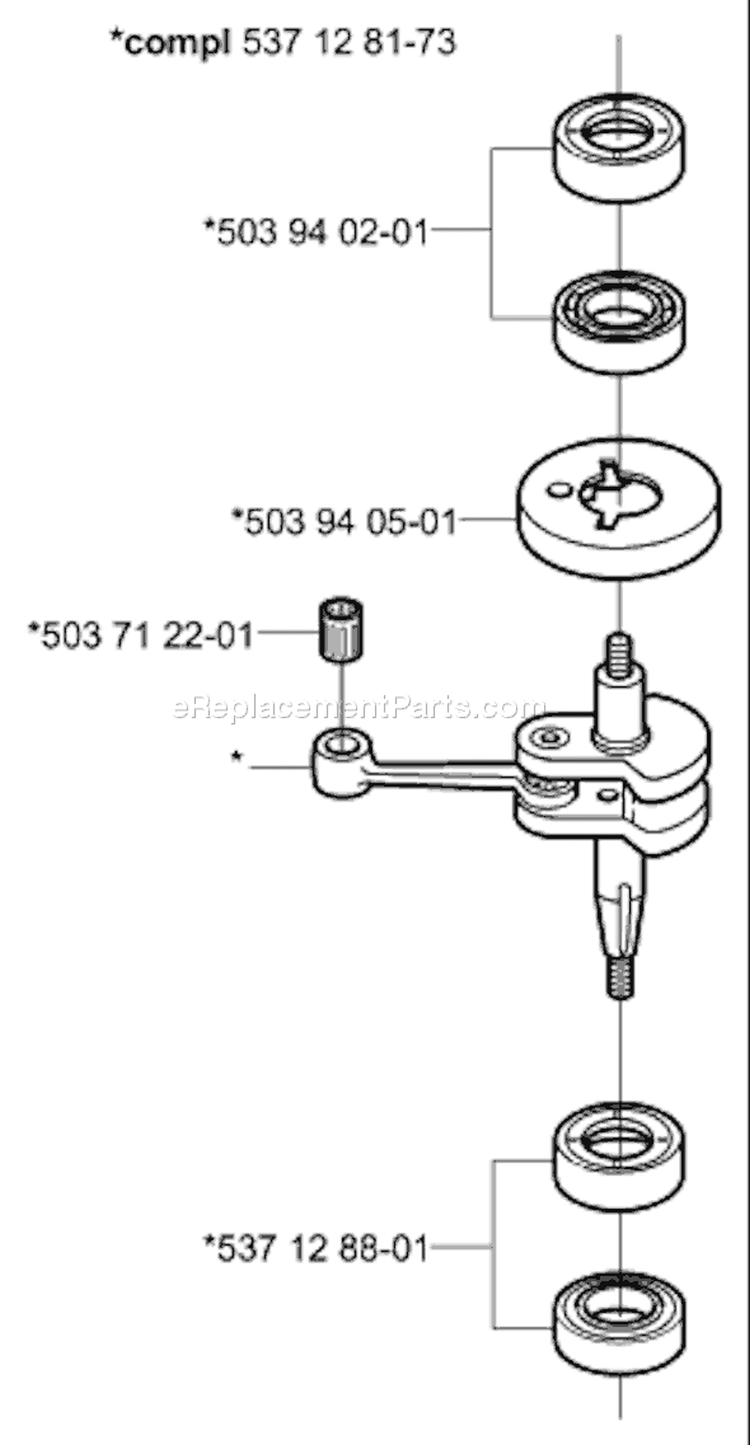 Page F Diagram and Parts List for 326 HS 75 X-Series 2003-01 Husqvarna Hedge Trimmer