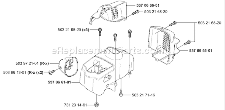 Page G Diagram and Parts List for 326C 326 C 2001-03 Husqvarna Trimmer