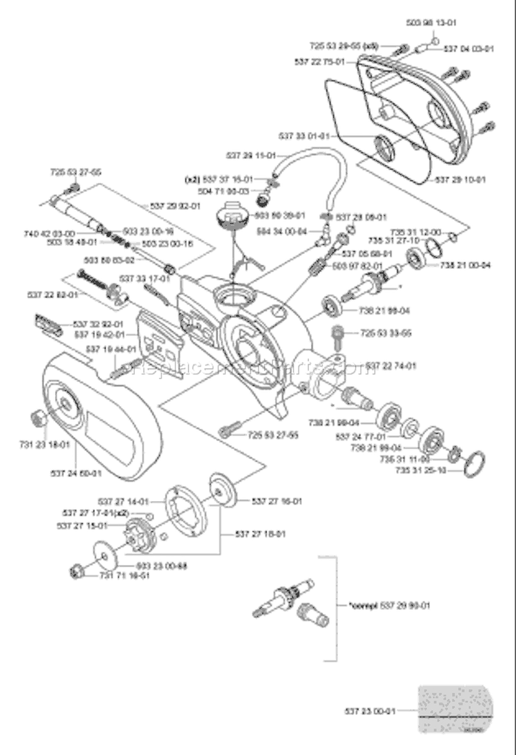 Page G Diagram and Parts List for 326P4 326 P4 2004-06 Husqvarna Pole Saw