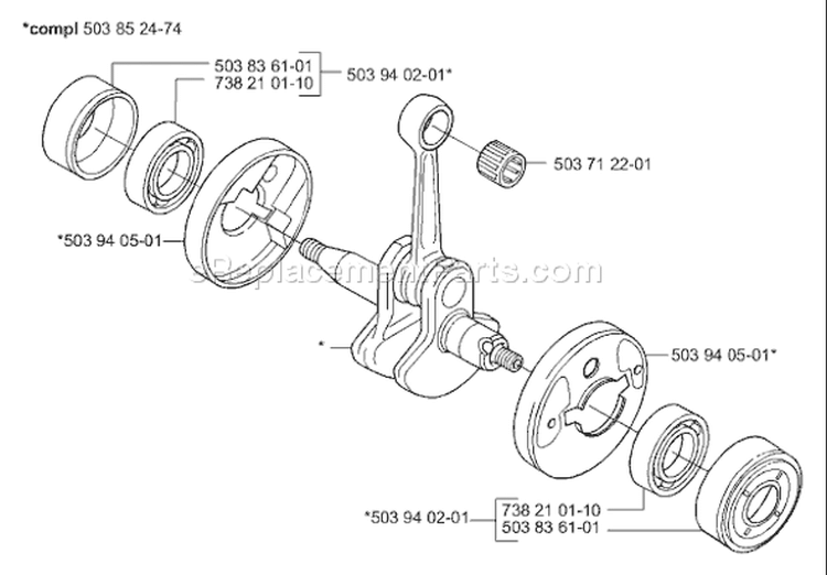 Page F Diagram and Parts List for 326 P4 X-Series 2001-09 Husqvarna Pole Saw