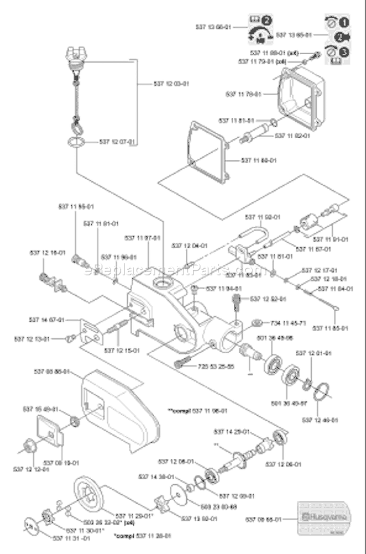 Page I Diagram and Parts List for 326 P4 X-Series 2001-09 Husqvarna Pole Saw