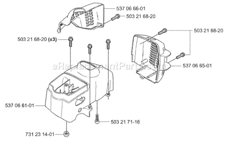 Page M Diagram and Parts List for 326P4 326 P4 2004-06 Husqvarna Pole Saw