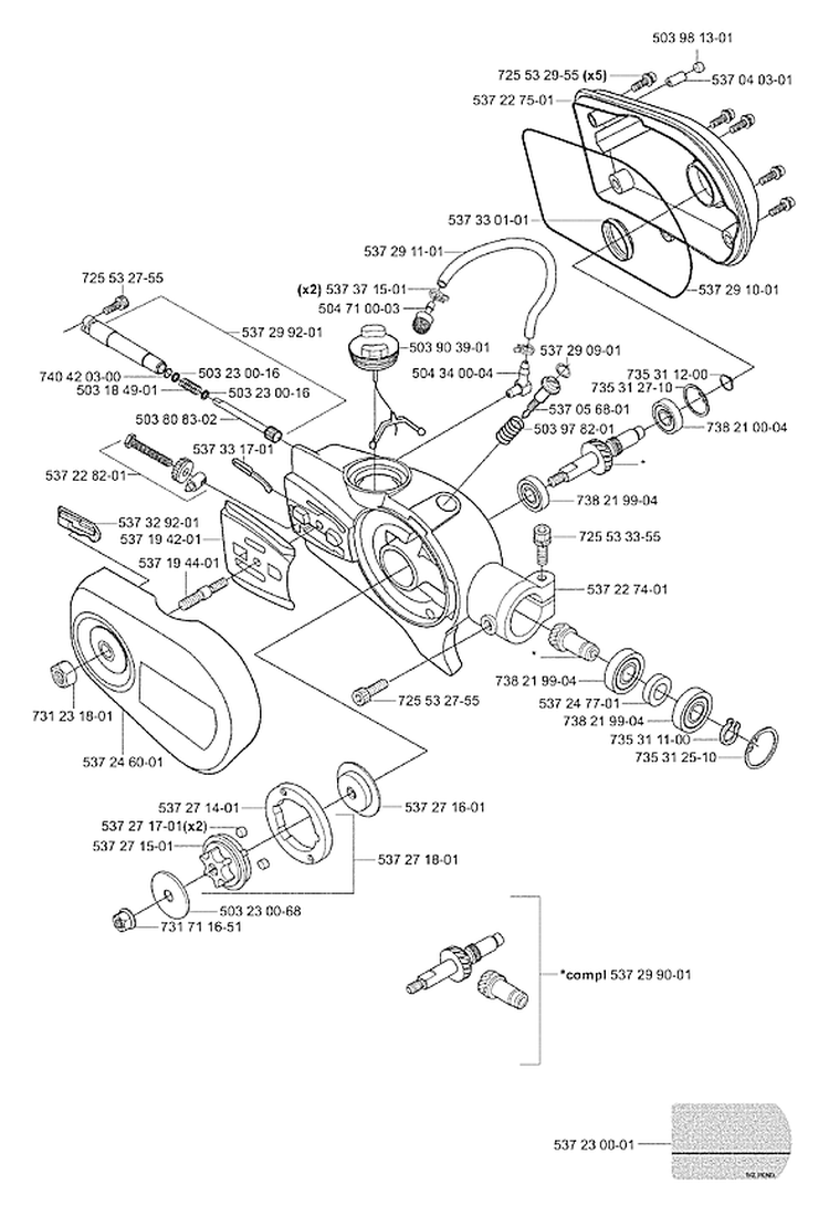 Page G Diagram and Parts List for 326P5X 326 P5X 2004-06 Husqvarna Pole Saw