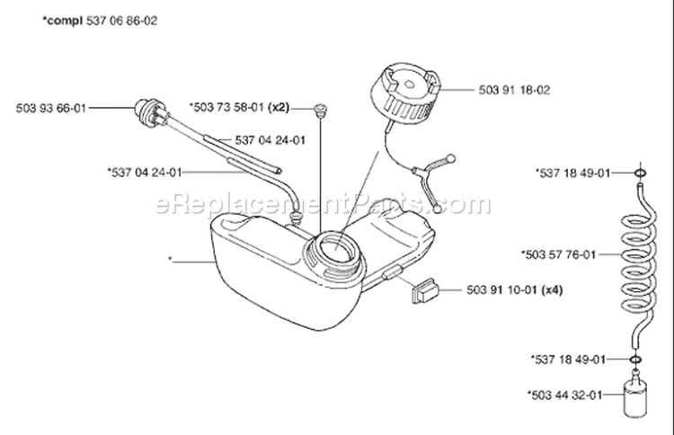 Page G Diagram and Parts List for 326 P5 X-Series 2002-05 Husqvarna Pole Saw