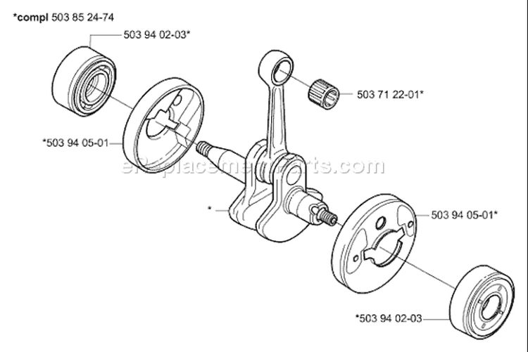 Page F Diagram and Parts List for 326 P5 X-Series 2006-07 Husqvarna Pole Saw
