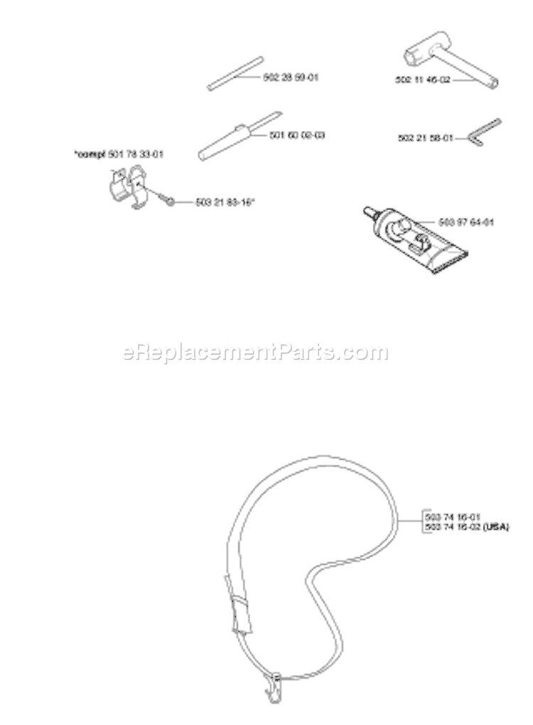 Page A Diagram and Parts List for 326SX 326 SX 2002-10 Husqvarna Sweeper