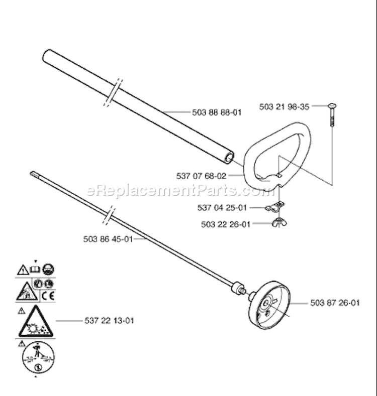 Page J Diagram and Parts List for 326SX 326 SX 2002-10 Husqvarna Sweeper