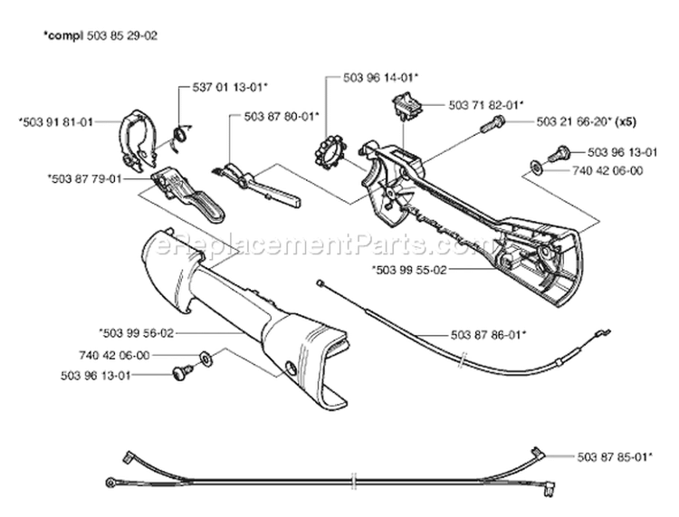 Page M Diagram and Parts List for 326SX 326 SX 2002-10 Husqvarna Sweeper