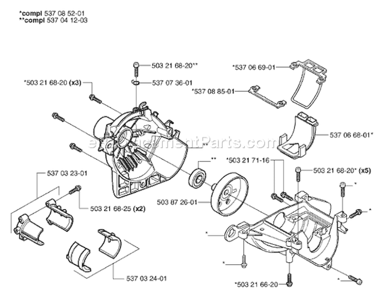 Page E Diagram and Parts List for 326SX 326 SX 2002-10 Husqvarna Sweeper