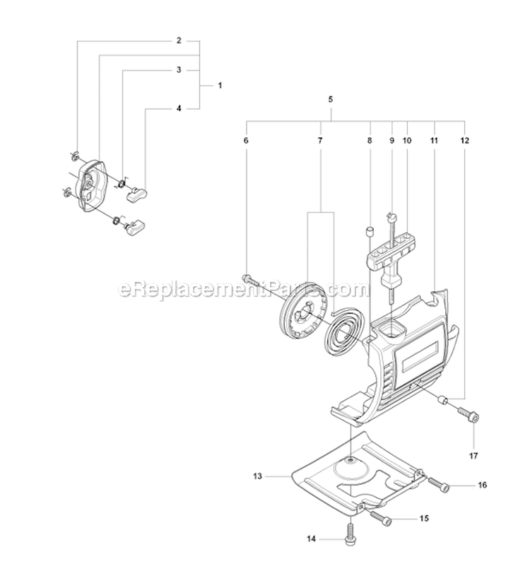 Starter (Standard) Diagram and Parts List for 327P4 2012-10 Husqvarna Pole Saw