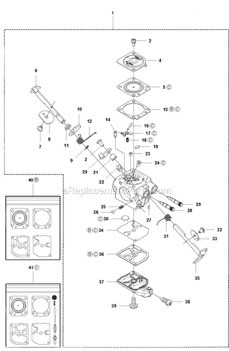 Carburetor (Hualong Hq-2) Diagram and Parts List for 327P4 2012-10 Husqvarna Pole Saw
