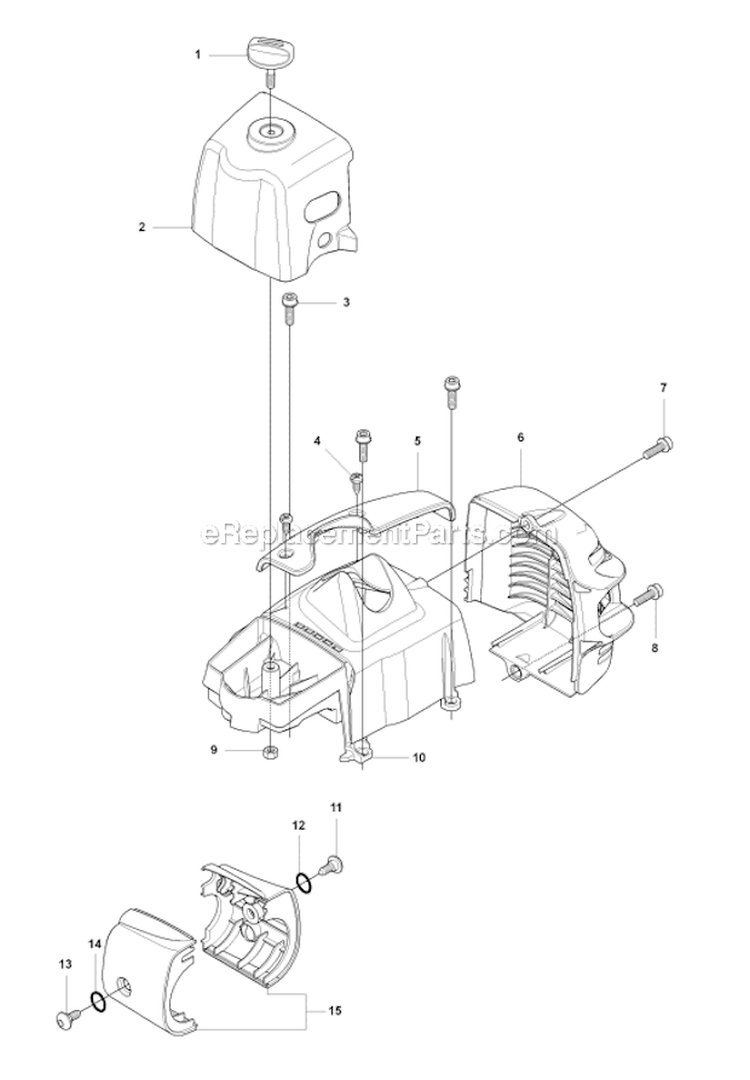 Cover Diagram and Parts List for 327P4 2012-10 Husqvarna Pole Saw
