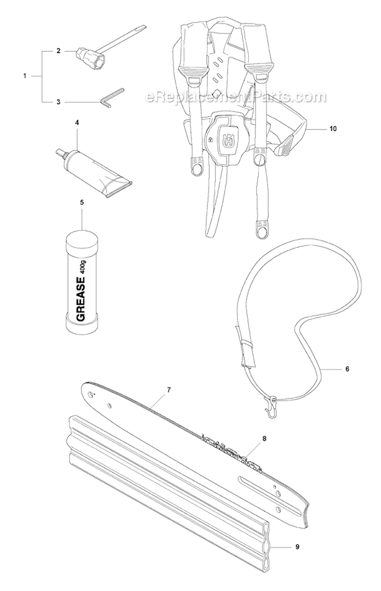 Accessories Diagram and Parts List for 327PT5S 2011-06 Husqvarna Pole Saw