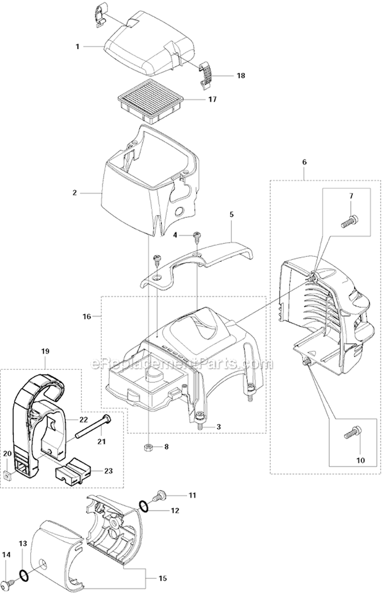 Cover Diagram and Parts List for 327PT5S 2011-06 Husqvarna Pole Saw