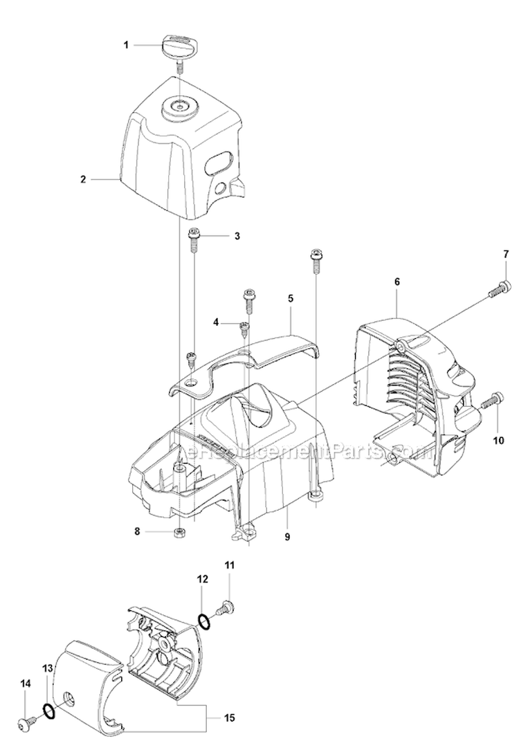 Cover 1 Diagram and Parts List for 327RJX 2012-01 Husqvarna Brush Cutter