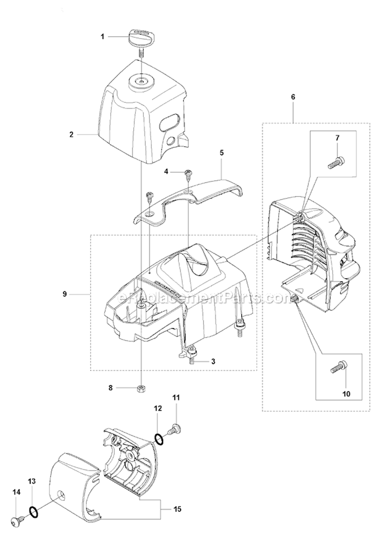 Cover 1 Diagram and Parts List for 327RX 2009-10 Husqvarna Brush Cutter