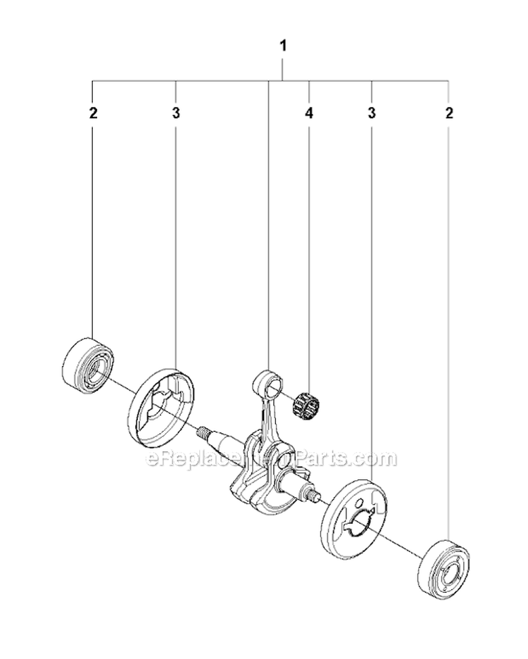 Crankshaft Diagram and Parts List for 327RX 2009-10 Husqvarna Brush Cutter