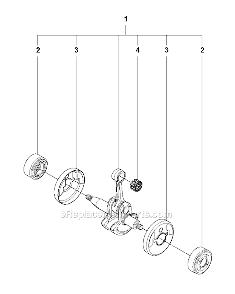 Crankshaft Diagram and Parts List for 327RX 2012-01 Husqvarna Brush Cutter