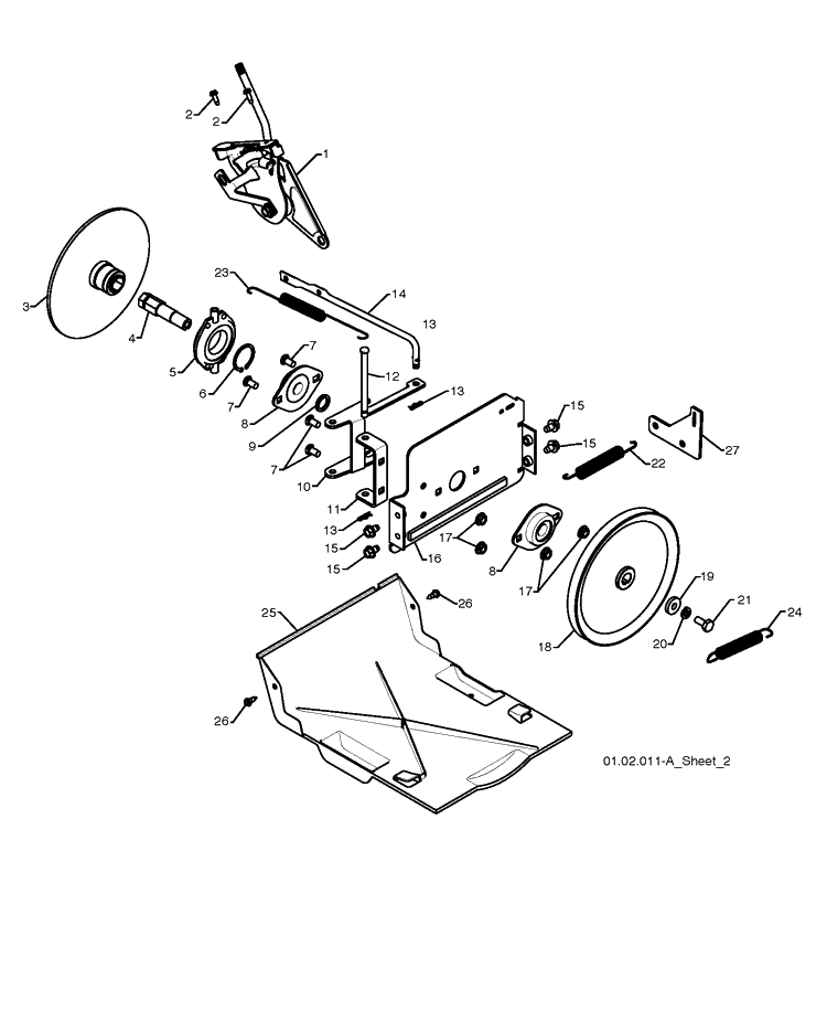 Drive 3 Diagram and Parts List for 15530SBLS 2009-08 Husqvarna Snow Blower
