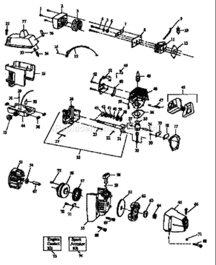Page B Diagram and Parts List for 32LCN 32 LCN 1991-01 Husqvarna Trimmer