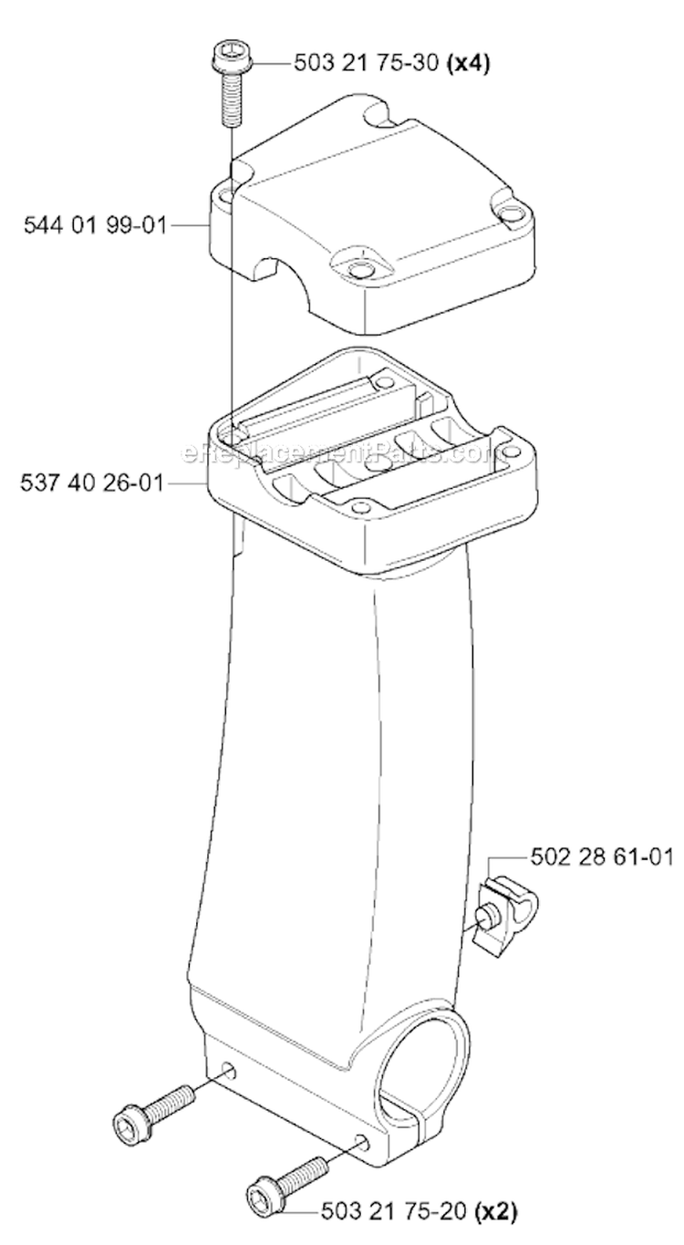 Tower Diagram and Parts List for 333R 2005-06 Husqvarna Brush Cutter