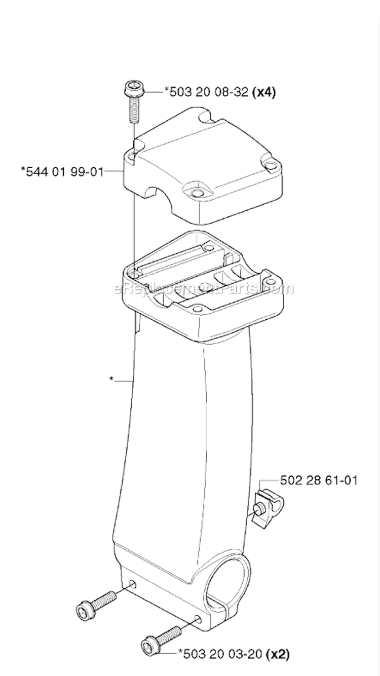 Tower Diagram and Parts List for 333R 2006-10 Husqvarna Brush Cutter