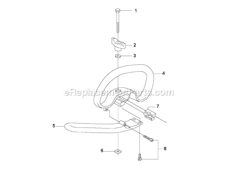 Fuel Tank Diagram and Parts List for 333R 2008-10 Husqvarna Brush Cutter