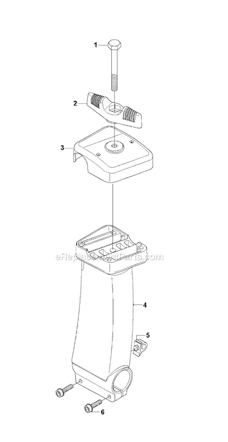 Tower Diagram and Parts List for 333R 2008-10 Husqvarna Brush Cutter