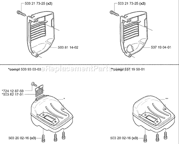 Page I Diagram and Parts List for 334T 334 T 2003-05 Husqvarna Chainsaw