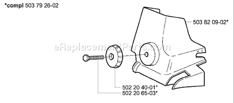 Page B Diagram and Parts List for 334T 334 T 2003-11 Husqvarna Chainsaw