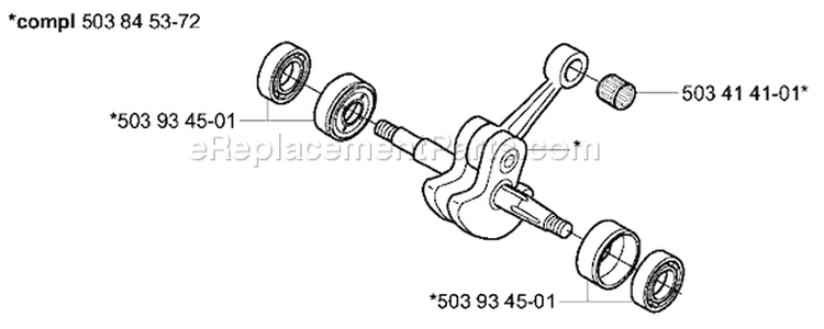 Page G Diagram and Parts List for 334T 334 T 2003-11 Husqvarna Chainsaw