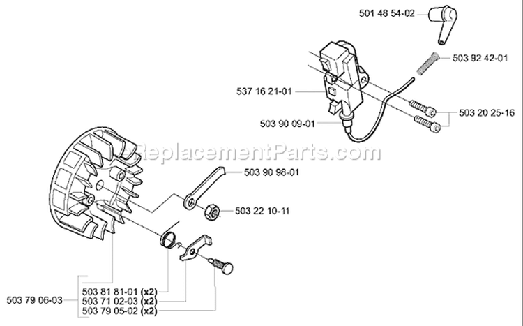 Page H Diagram and Parts List for 334T 334 T 2003-11 Husqvarna Chainsaw