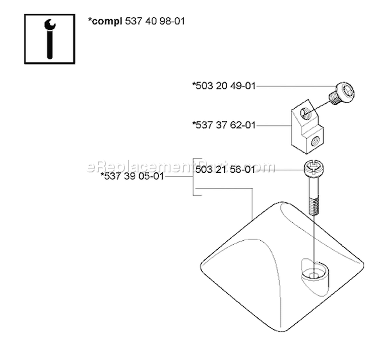 Page K Diagram and Parts List for 334T 334 T 2005-03 Husqvarna Chainsaw