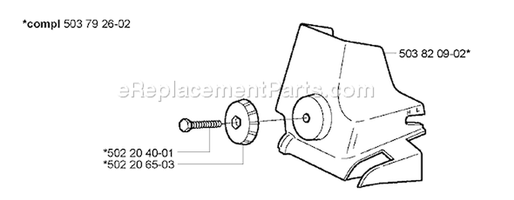 Page G Diagram and Parts List for 334T 334 T 2005-03 Husqvarna Chainsaw