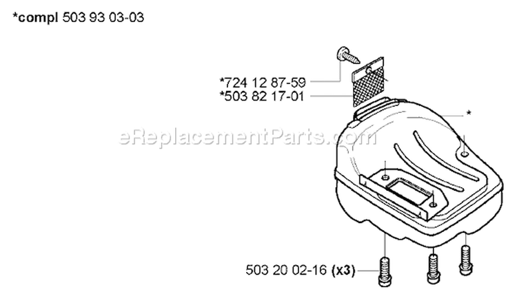 Page I Diagram and Parts List for 334T 334 T 2005-03 Husqvarna Chainsaw