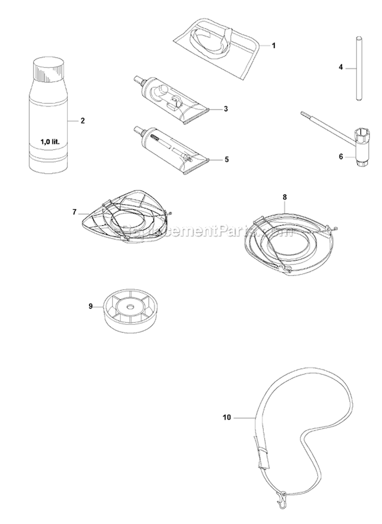 Accessories 1 Diagram and Parts List for 335RJX 2008-10 Husqvarna Brush Cutter