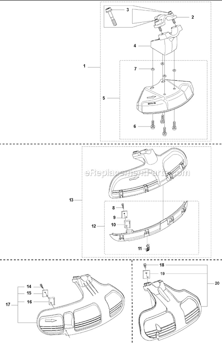 Accessories 2 Diagram and Parts List for 335RJX 2008-10 Husqvarna Brush Cutter