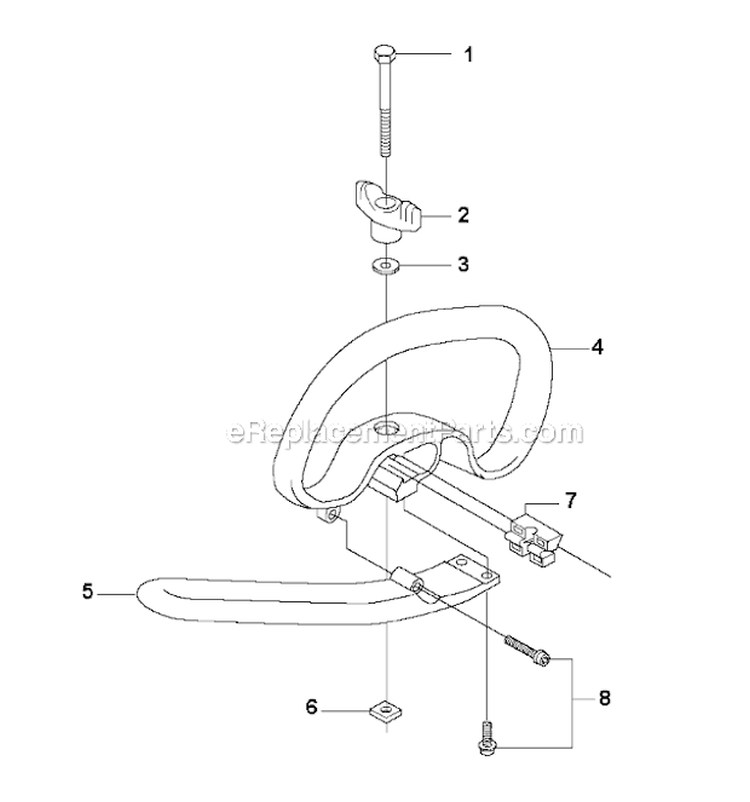 Handle 1 Diagram and Parts List for 335RX 2008-10 Husqvarna Brush Cutter