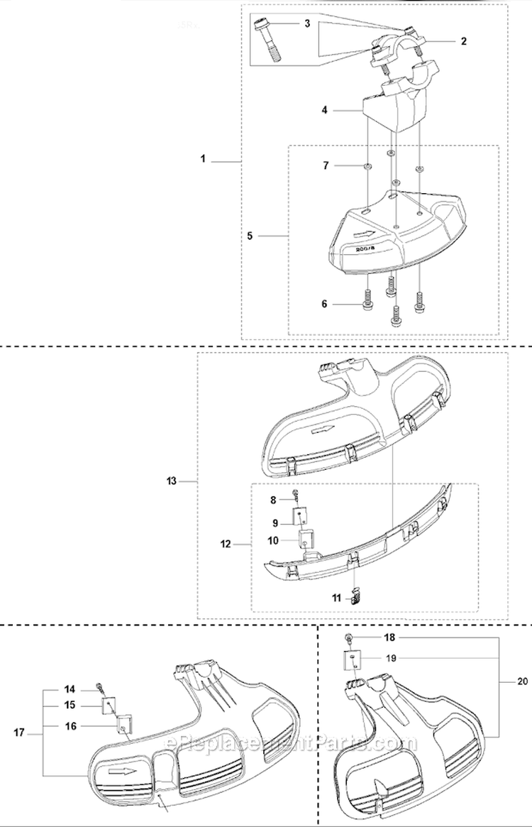 Accessories 2 Diagram and Parts List for 335RX 2008-10 Husqvarna Brush Cutter