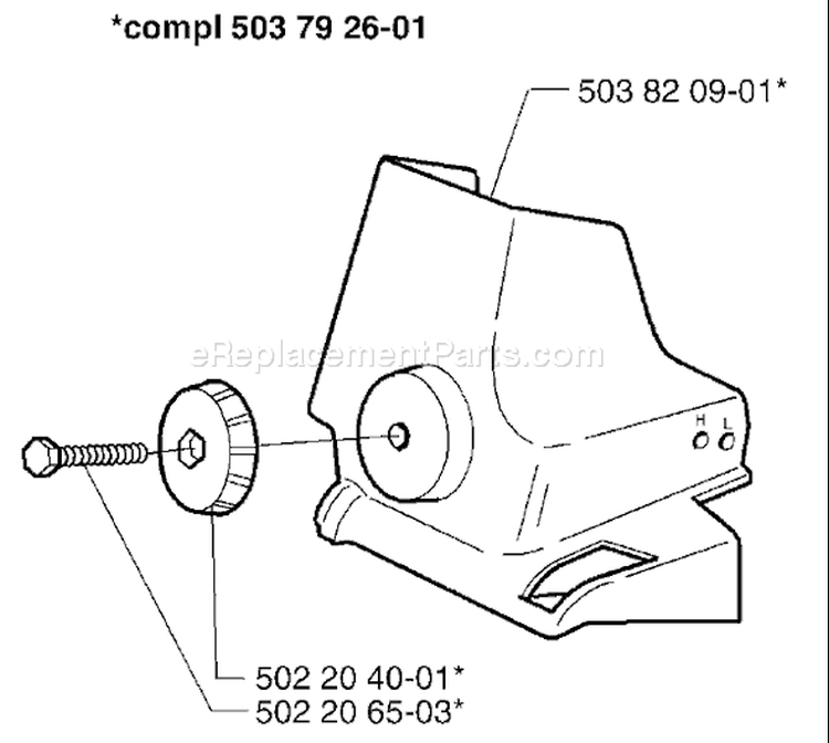 Page L Diagram and Parts List for 335XPT 335 XPT 1997-01 Husqvarna Chainsaw