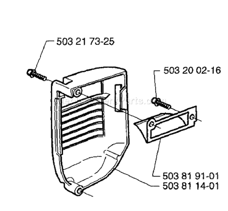 Page B Diagram and Parts List for 335XPT 335 XPT 1997-01 Husqvarna Chainsaw