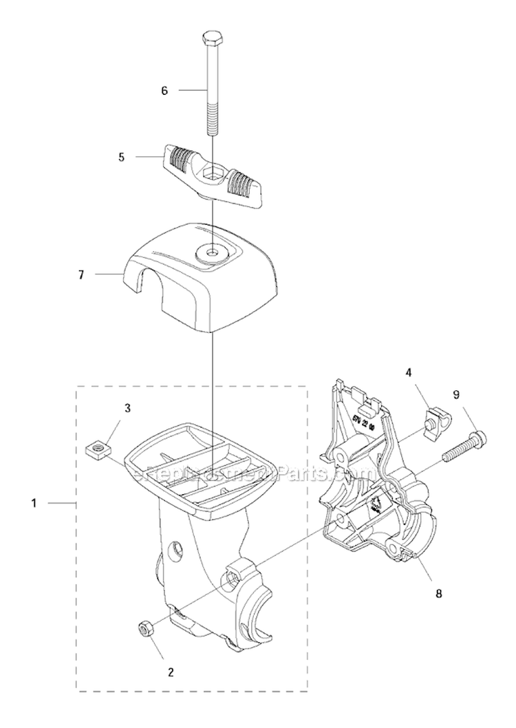 Tower Diagram and Parts List for 336FRD 2011-02 Husqvarna Brush Cutter
