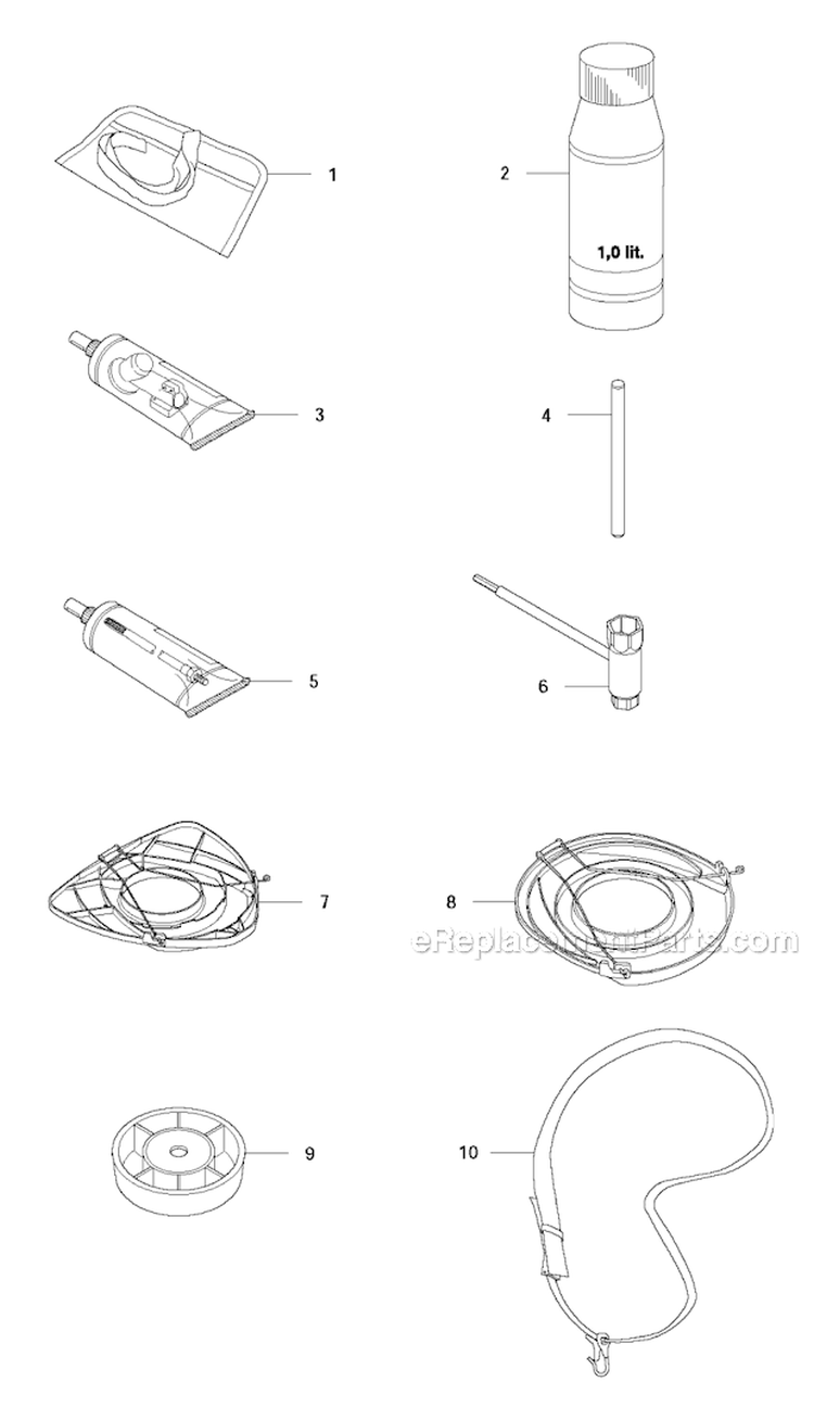 Accessories 1 Diagram and Parts List for 336FR 2011-02 Husqvarna Brush Cutter